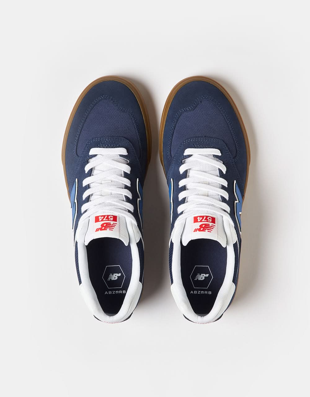 New Balance Numeric 574 Vulc Skate Shoes - Navy/Gum