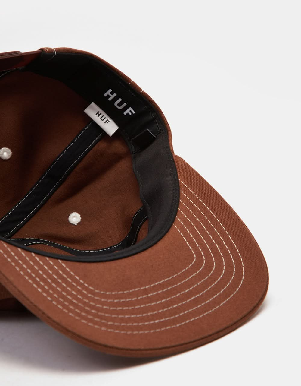 HUF Triple Triangle Snapback Cap - Light Brown/White