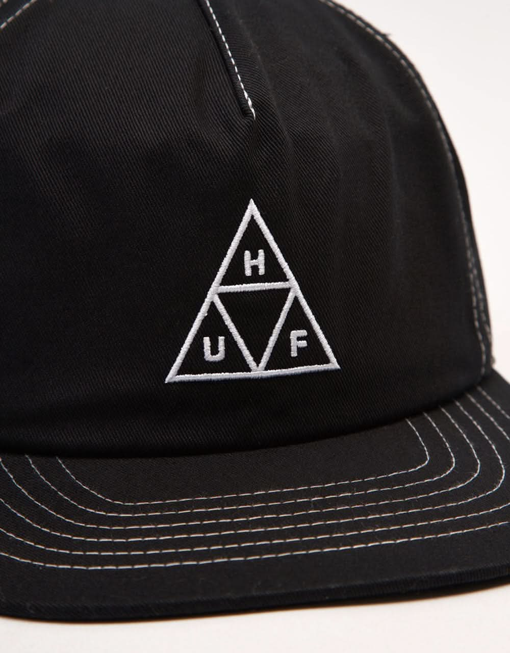 HUF Triple Triangle Snapback Cap - Black/White