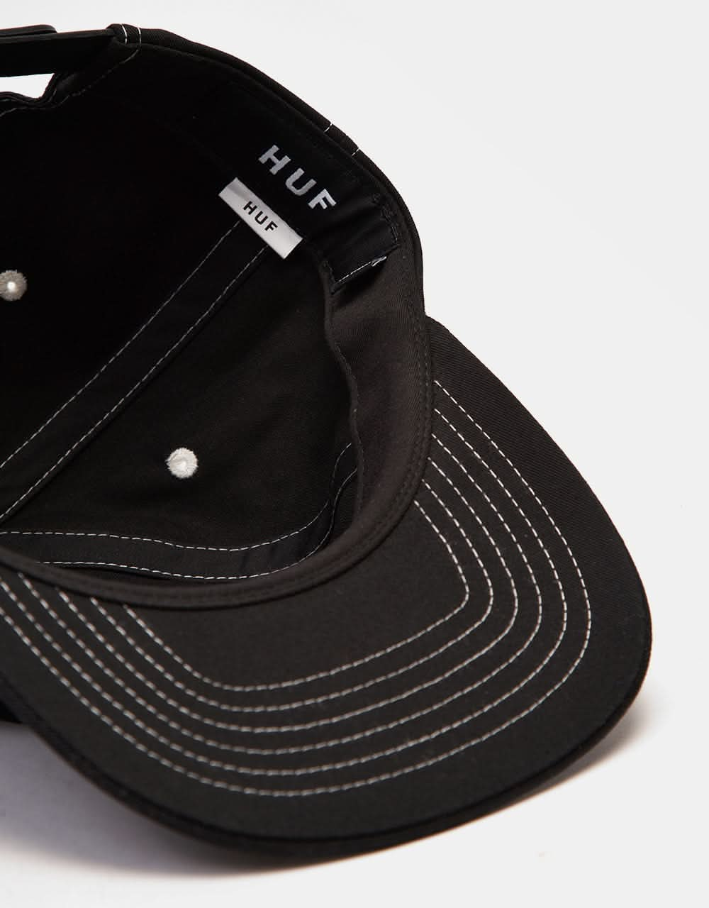 HUF Triple Triangle Snapback Cap - Black/White