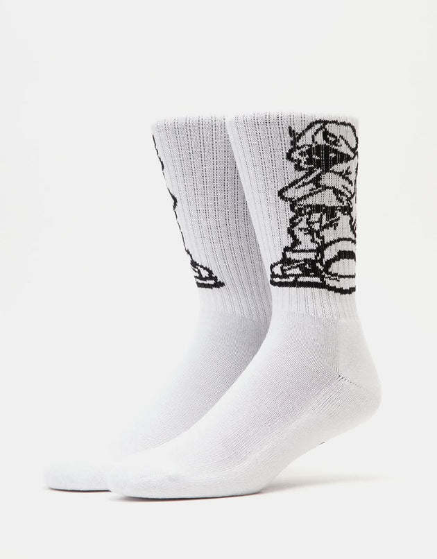 HUF Rave Crew Socken – Weiß