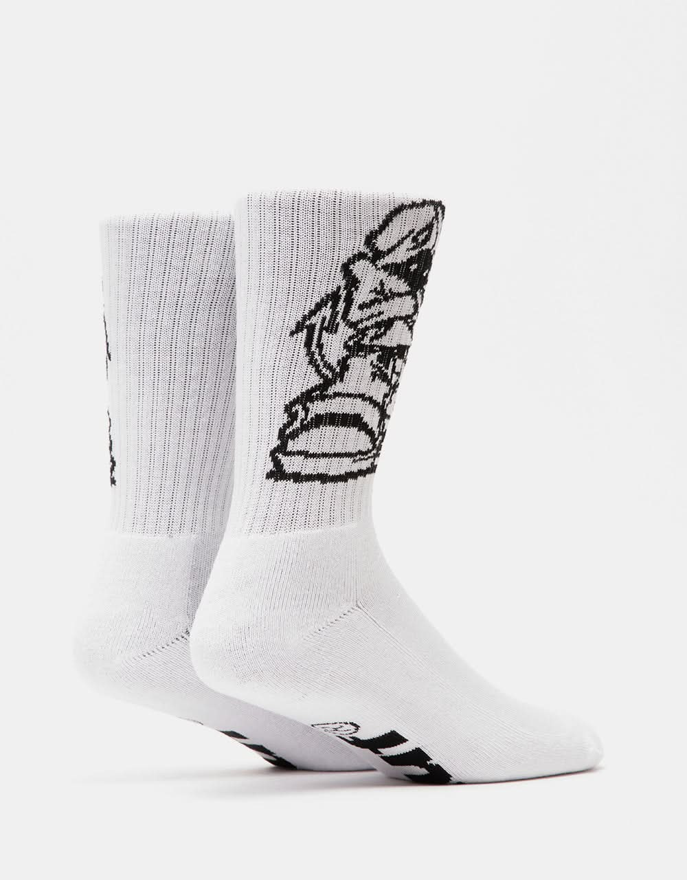 Chaussettes HUF Rave Crew - Blanc