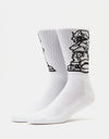 Calcetines HUF Rave Crew - Blanco