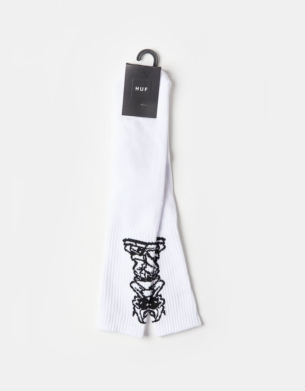 Chaussettes HUF Rave Crew - Blanc