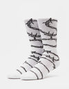 Calcetines HUF Barbed Wire - Blanco