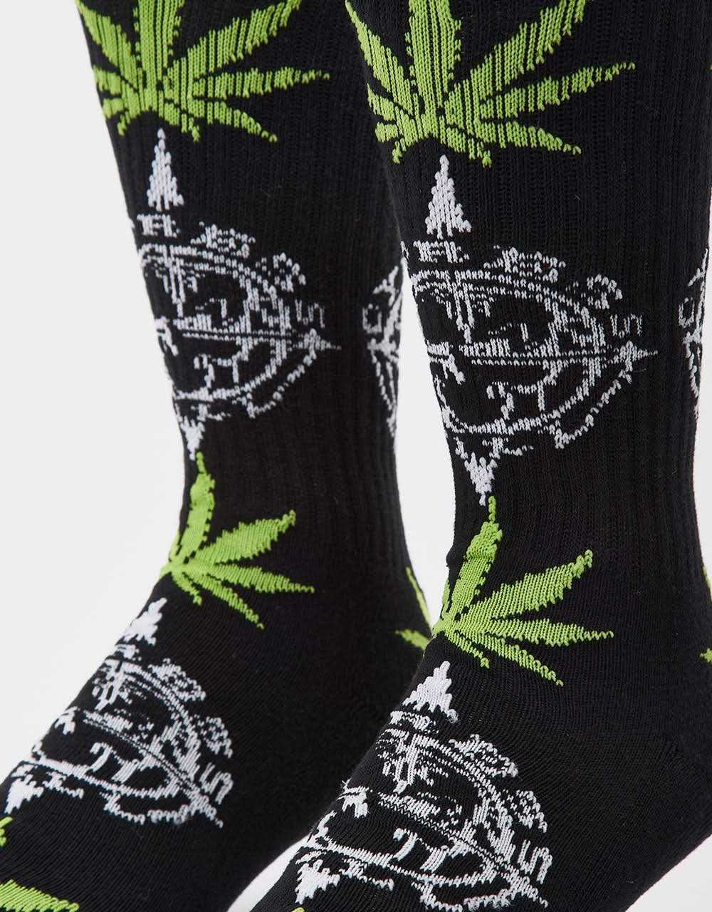 HUF x Cypress Hill Compass Plantlife Socks - Black