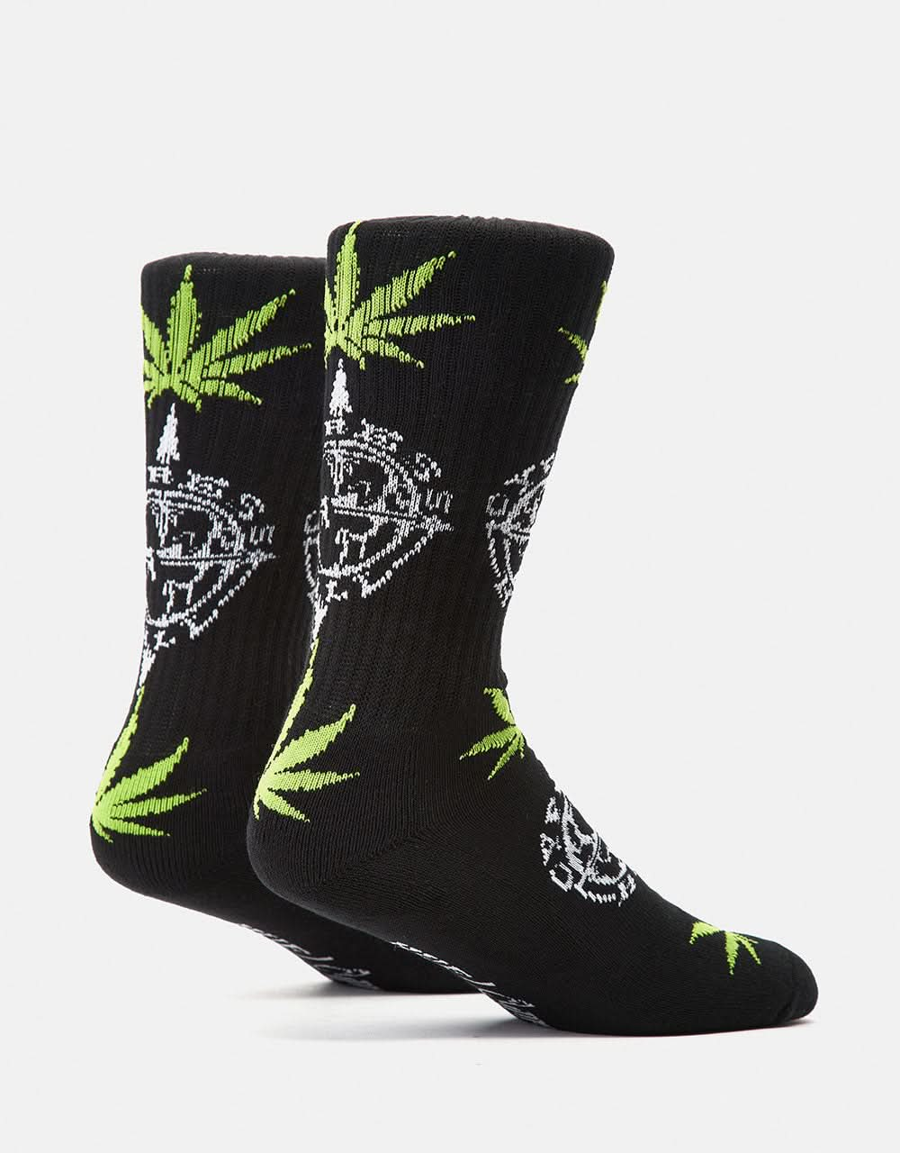 HUF x Cypress Hill Compass Plantlife Socks - Black