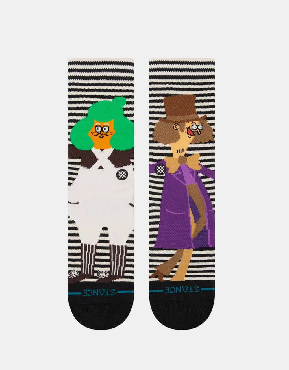 Chaussettes Stance x Willy Wonka Oompa Loompa Crew - Noir/Blanc