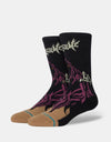 Stance x Welcome Skelly Crew Socks - Black