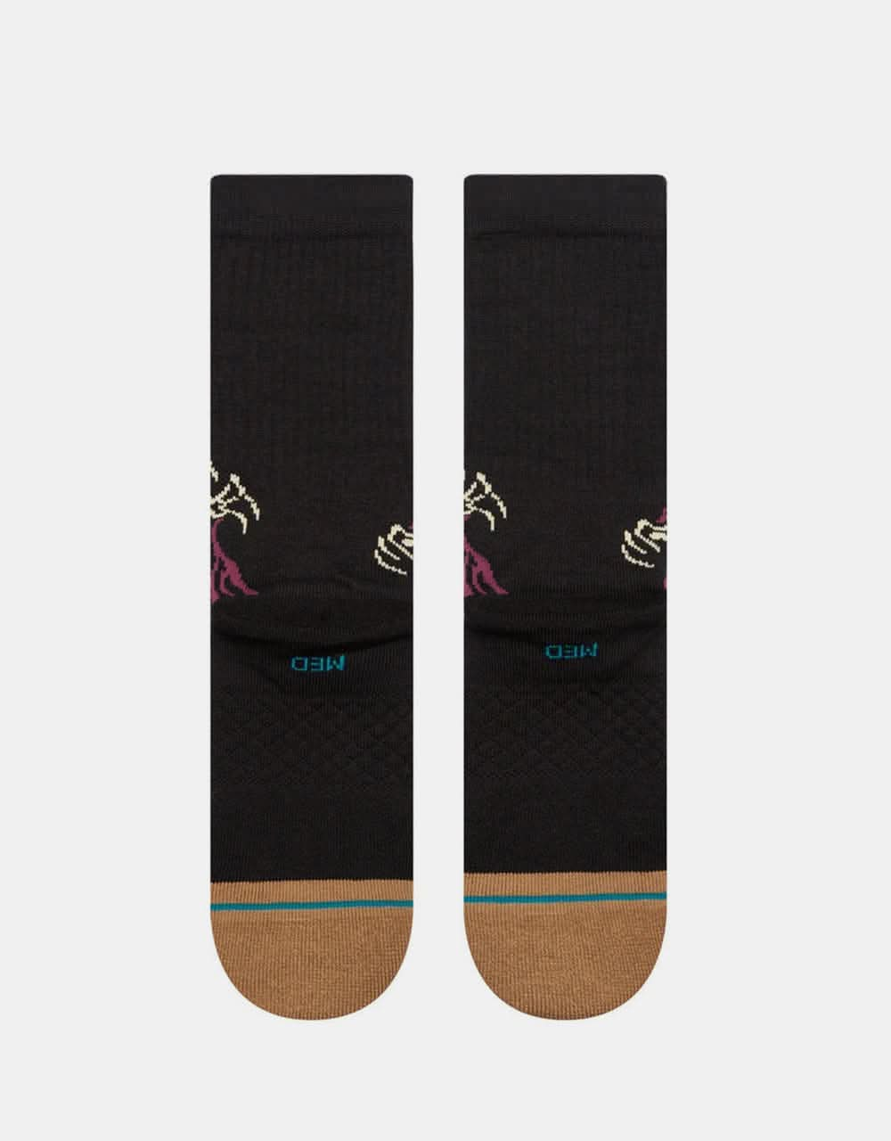 Stance x Welcome Skelly Crew Socks - Black