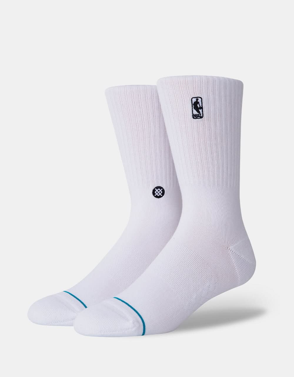 Chaussettes Stance x NBA Logoman Crew - Blanc