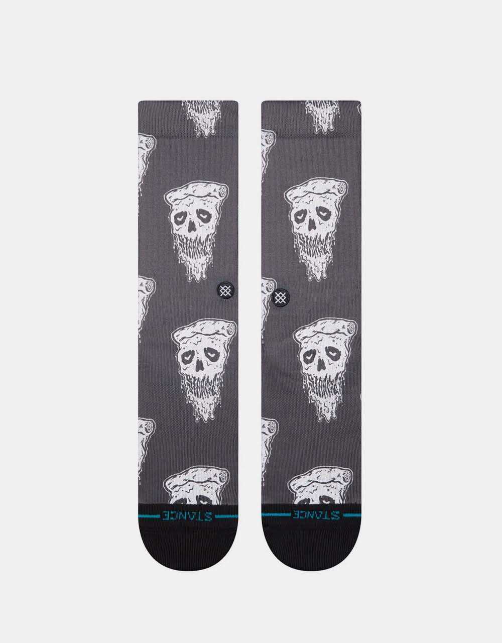 Stance Pizza Face Crew Socken – Weiß/Schwarz