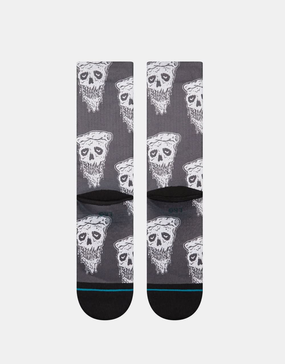 Stance Pizza Face Crew Socken – Weiß/Schwarz