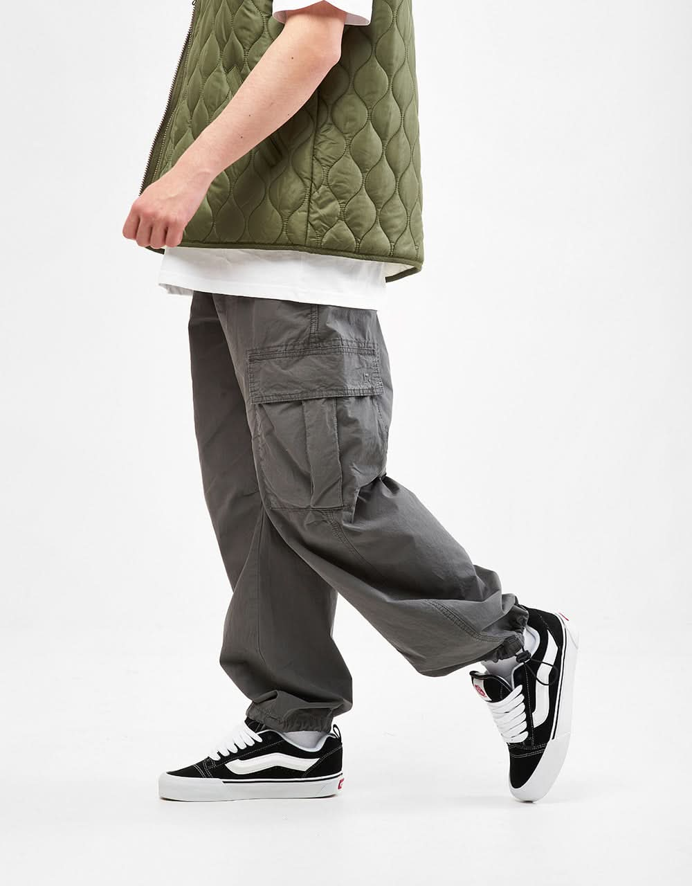 Route One Super Baggy Cargo Pant - Charcoal