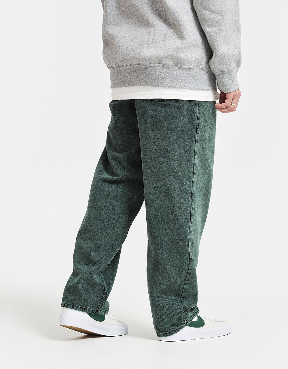 Route One Super Baggy Denim Jeans - Sea Pine