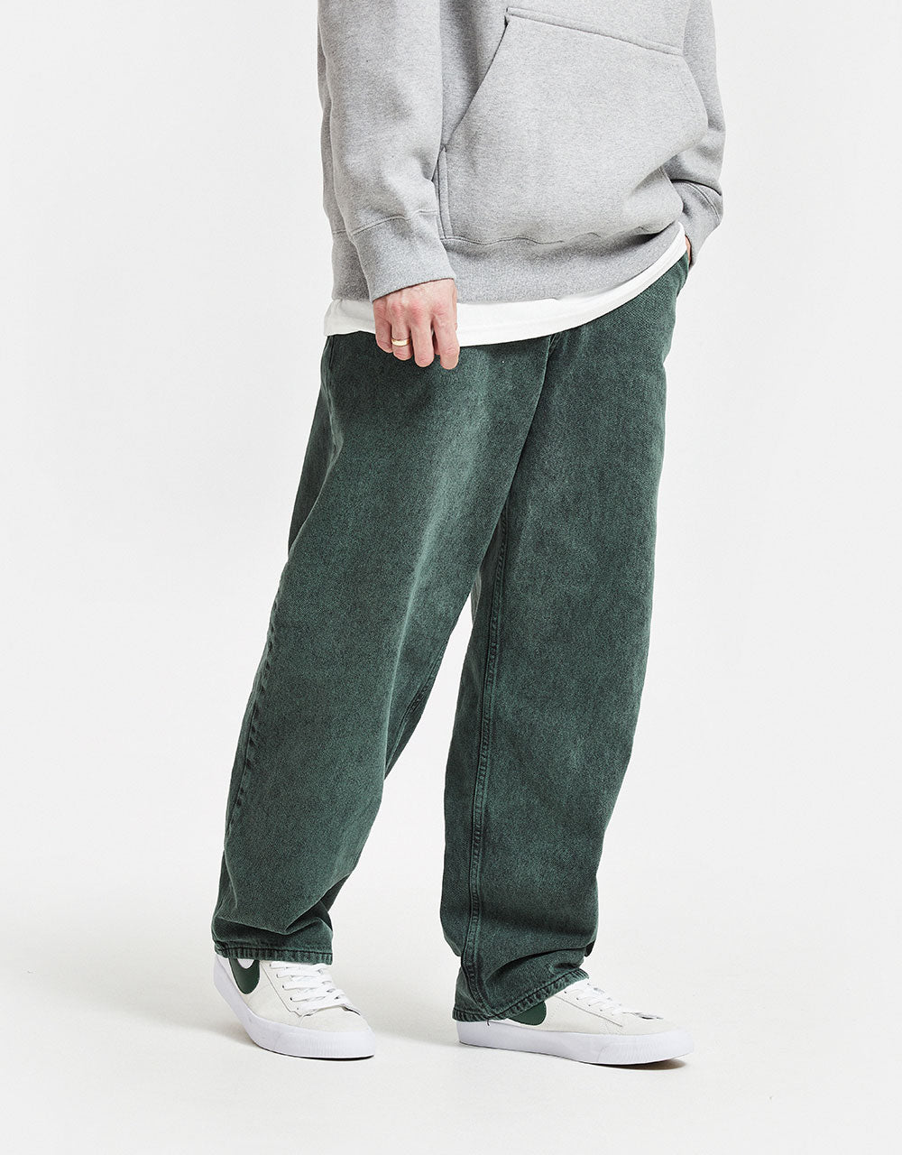 Route One Super Baggy Denim Jeans - Sea Pine