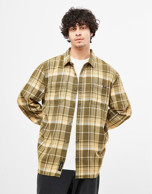 Vans Peddington L/S Shirt - Grape Leaf/Taos Taupe