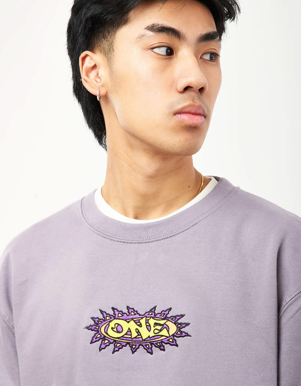 Route One Twisted Sweatshirt - Dusty Lilac