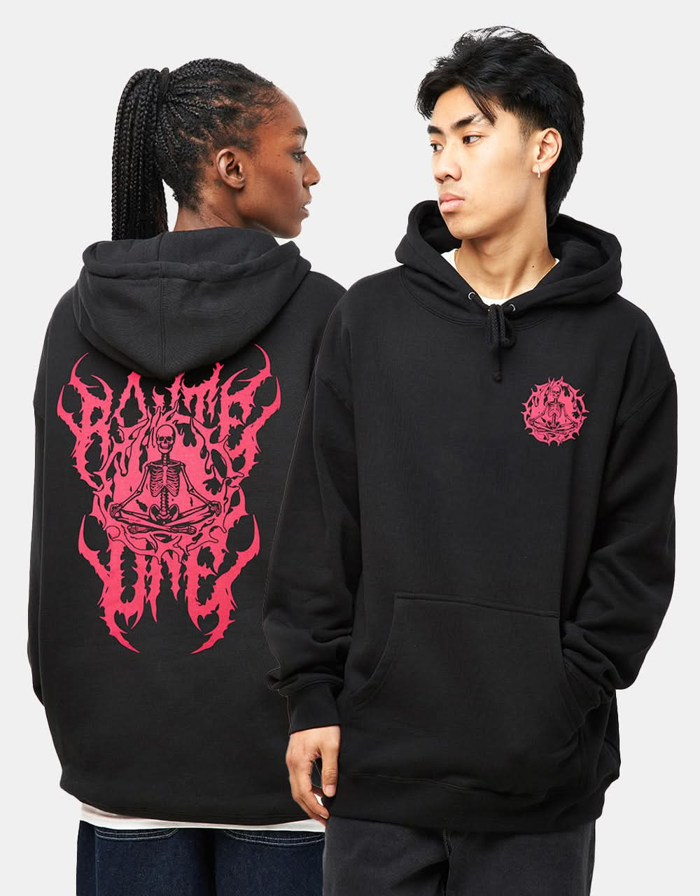 Route One Inner Peace Pullover Hoodie – Tiefschwarz