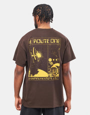 T-shirt Route One Final Frontier - Chocolat noir