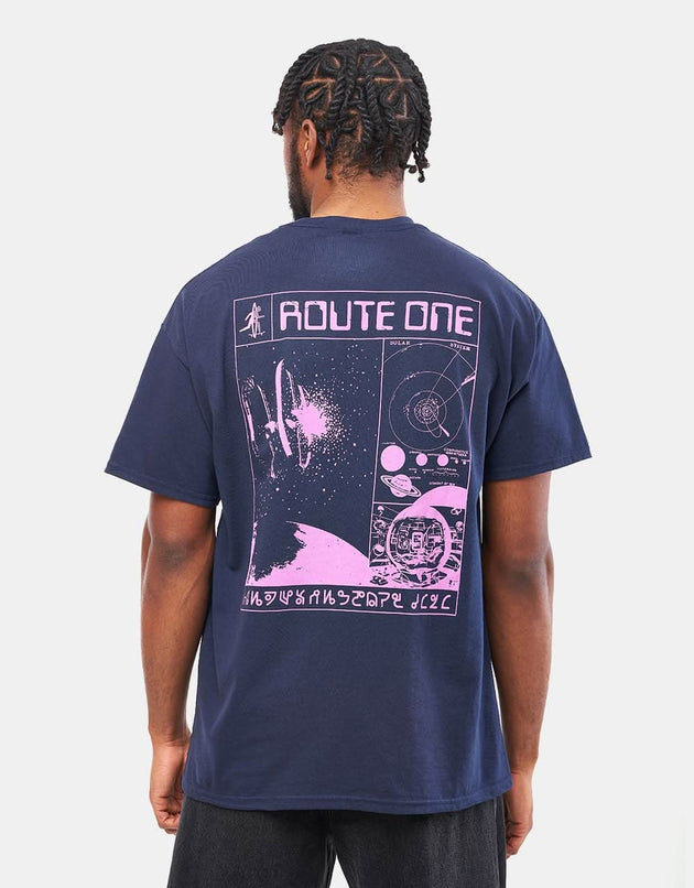 Route One Final Frontier T-Shirt – Marineblau