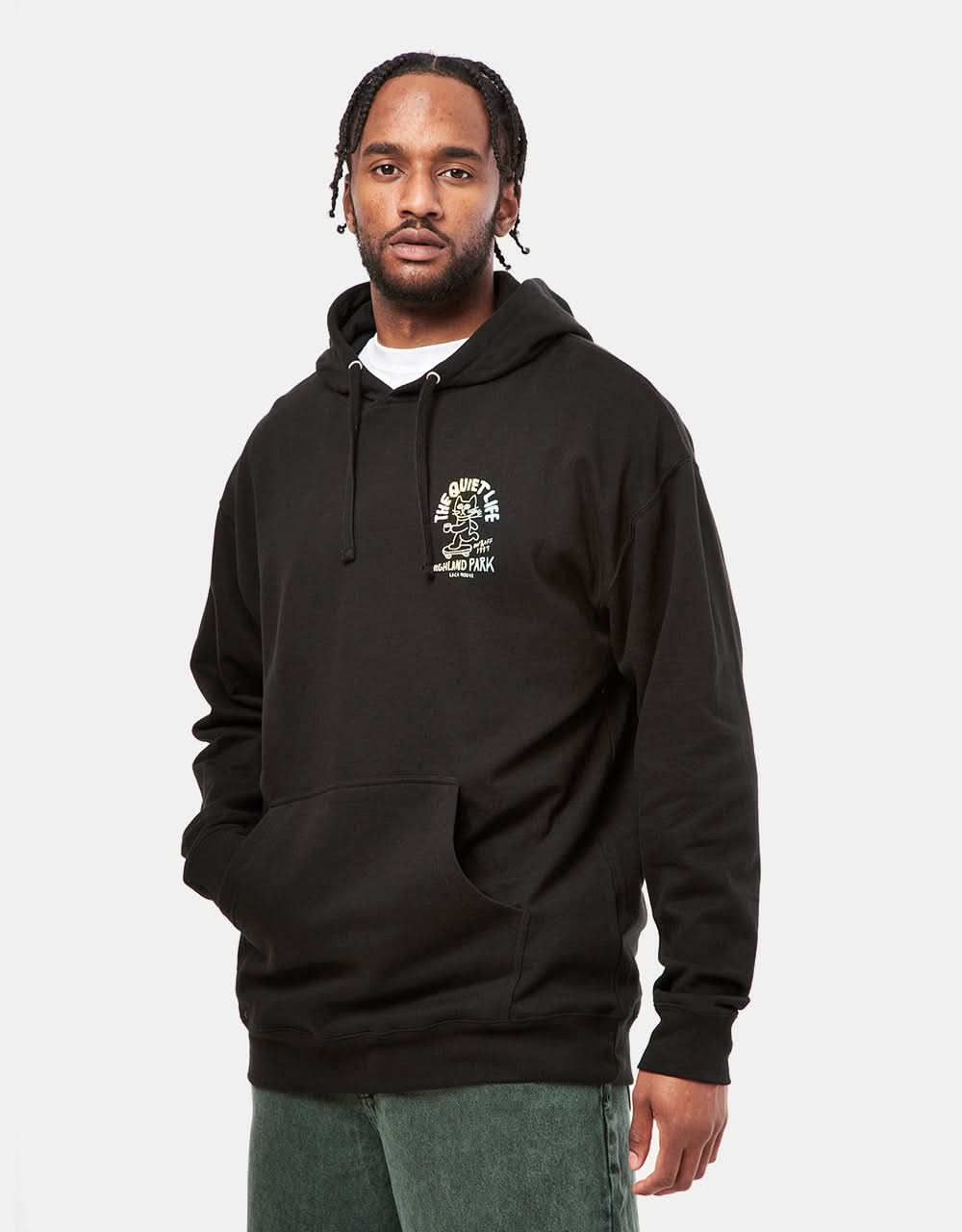 The Quiet Life Skating Cat Pullover Hoodie – Schwarz