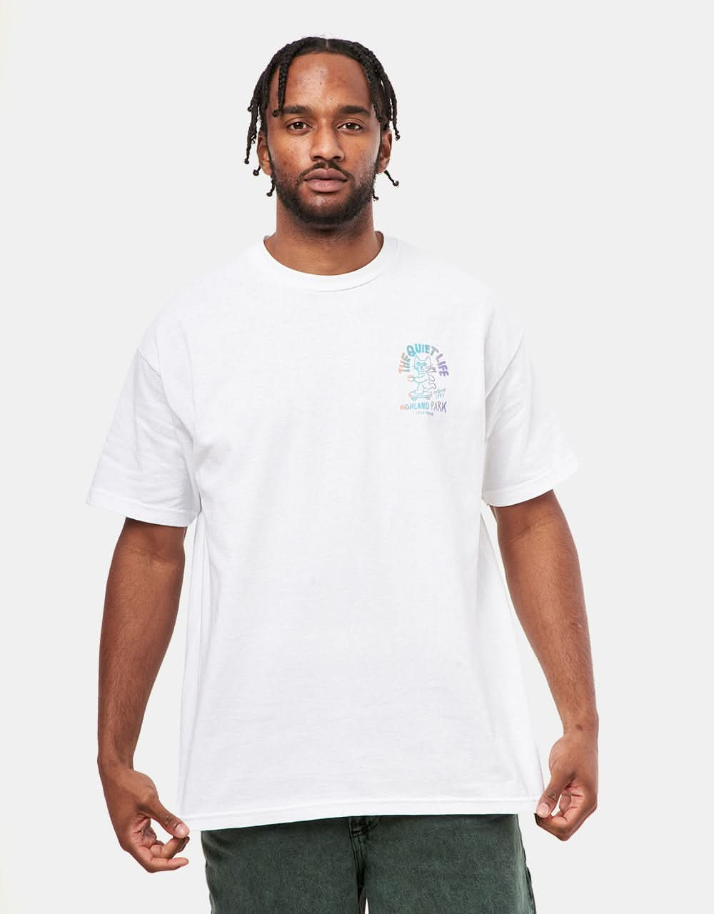 The Quiet Life Skating Cat T-Shirt - White