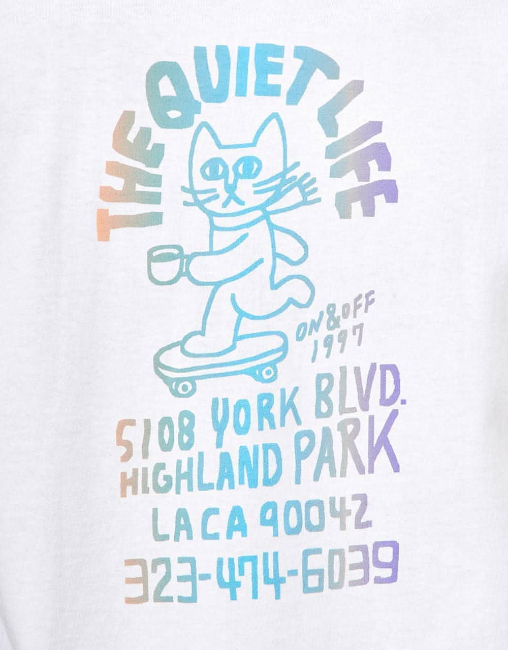 The Quiet Life Skating Cat T-Shirt - White