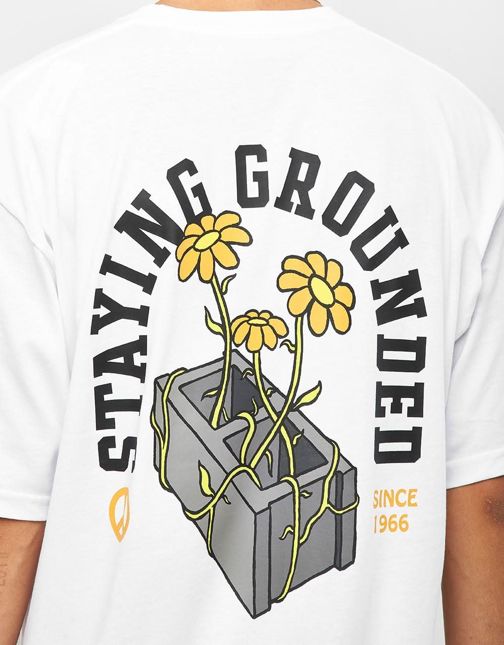 T-shirt Vans Staying Grounded - Bianca/Nera