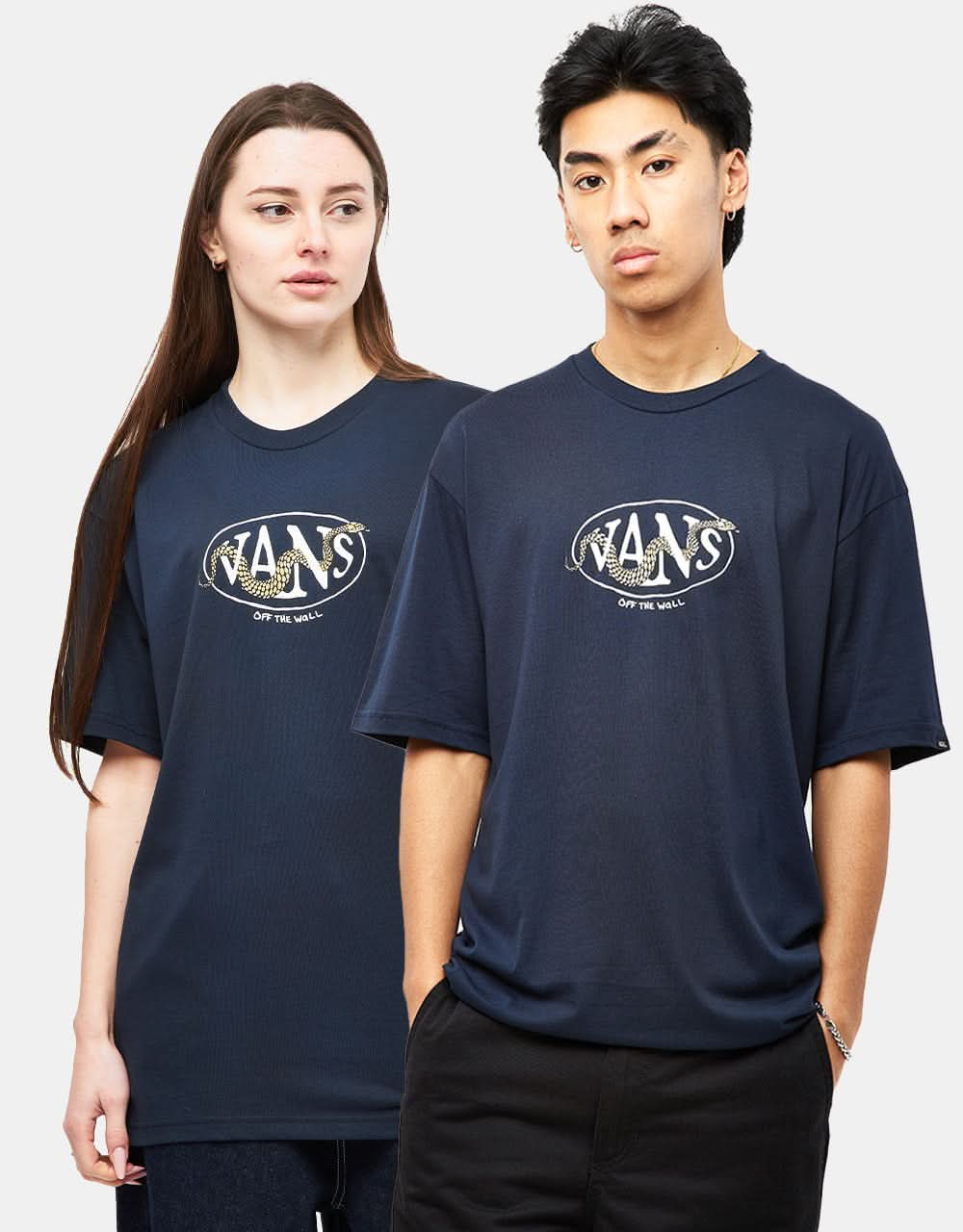 Vans Snaked Center Logo T-Shirt - Navy