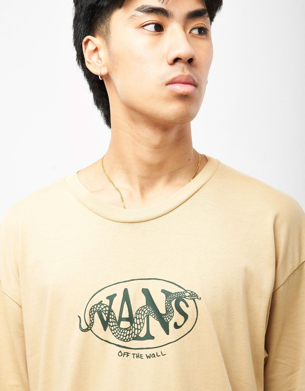 Vans Snaked Center Logo T-Shirt - Taos Taupe