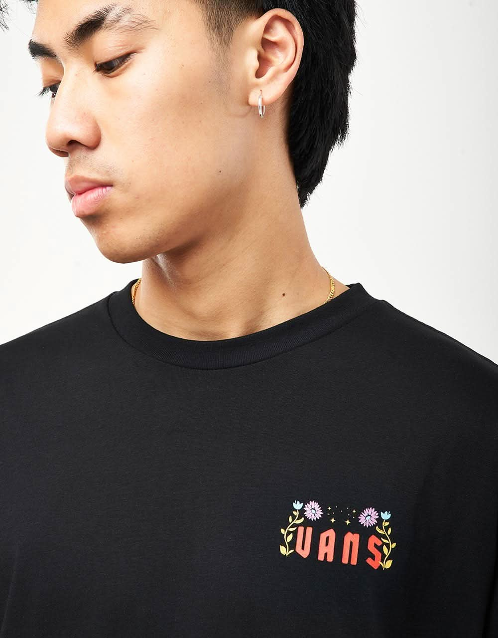 Vans Flaming Flowers L/S T-Shirt - Black