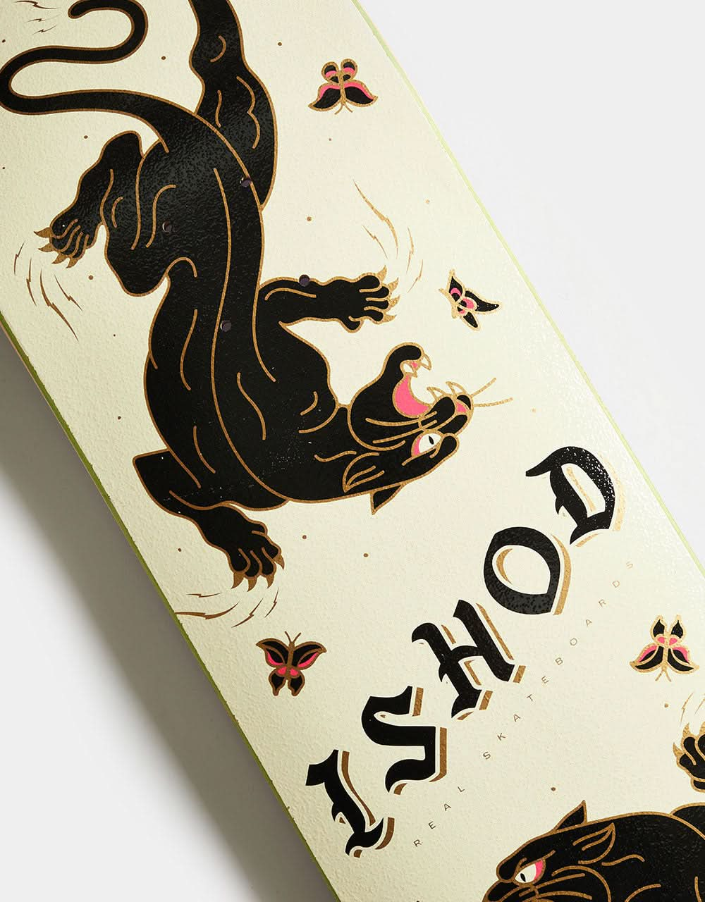 Real Ishod Cat Scratch Glitter 'TWIN TAIL' Skateboard Deck - 8.75"