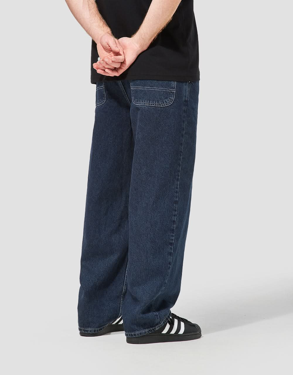 Route One Super Baggy Denim Jeans - Dark Wash