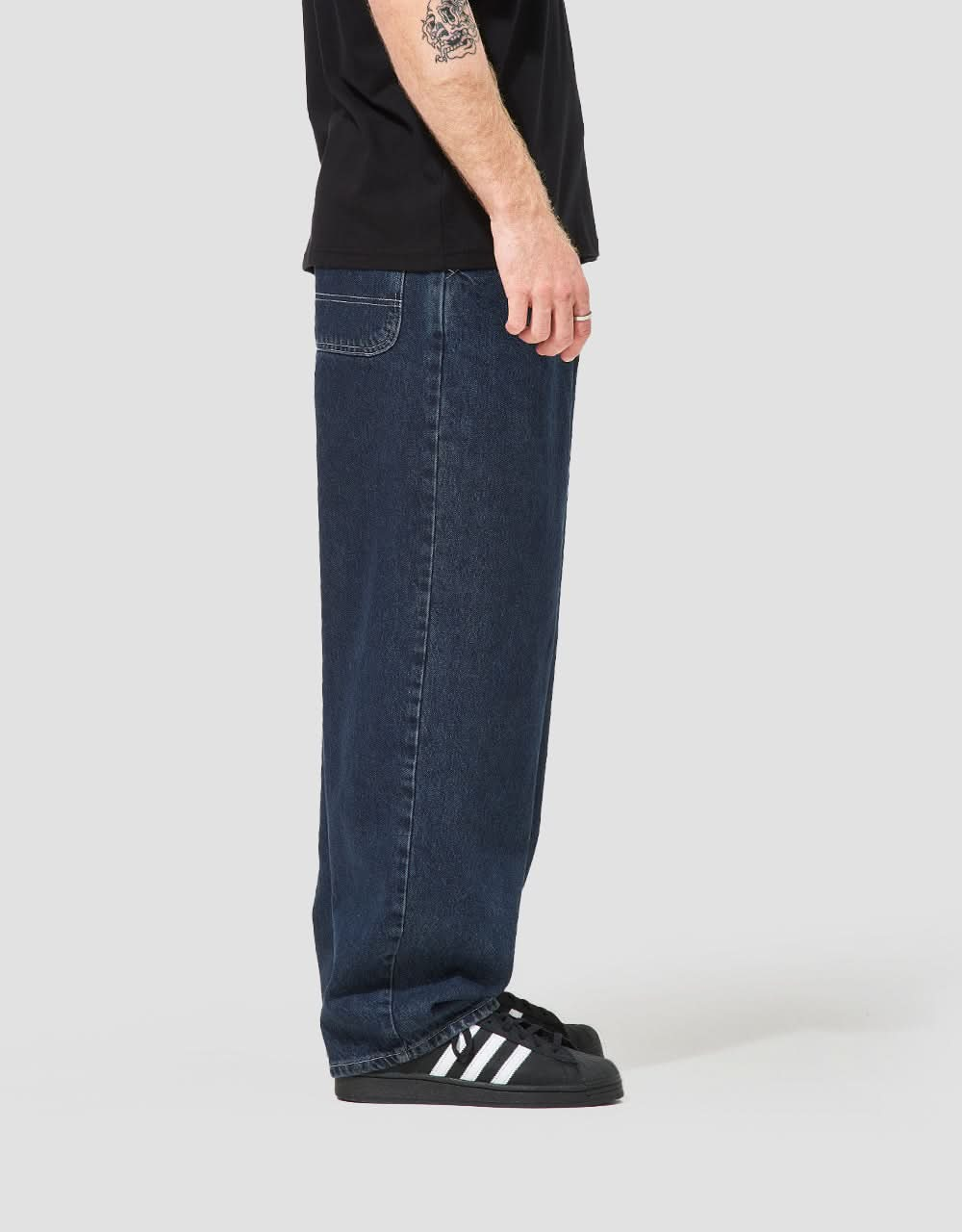 Route One Super Baggy Denim Jeans - Dark Wash