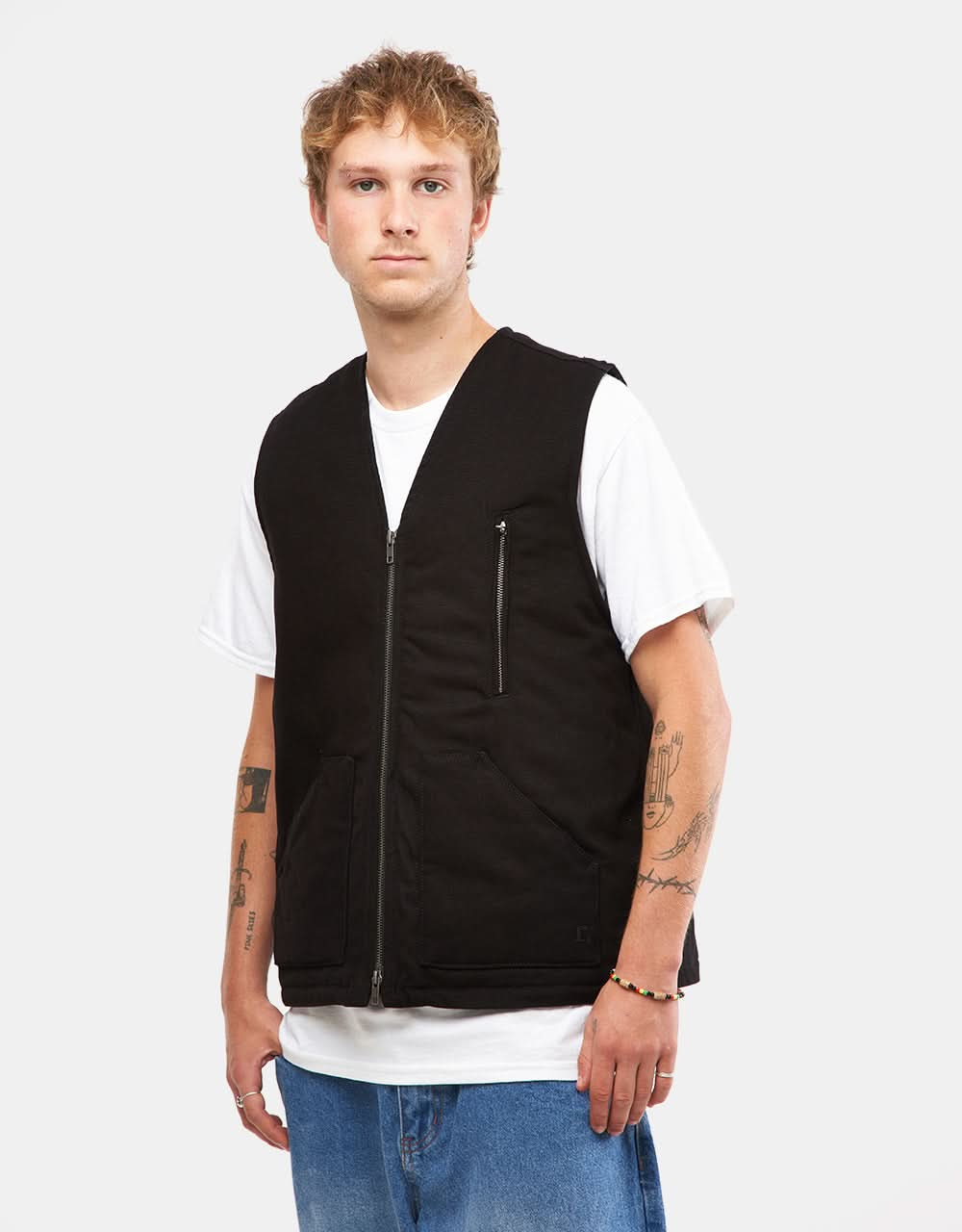 Route One Workwear Vest - Black