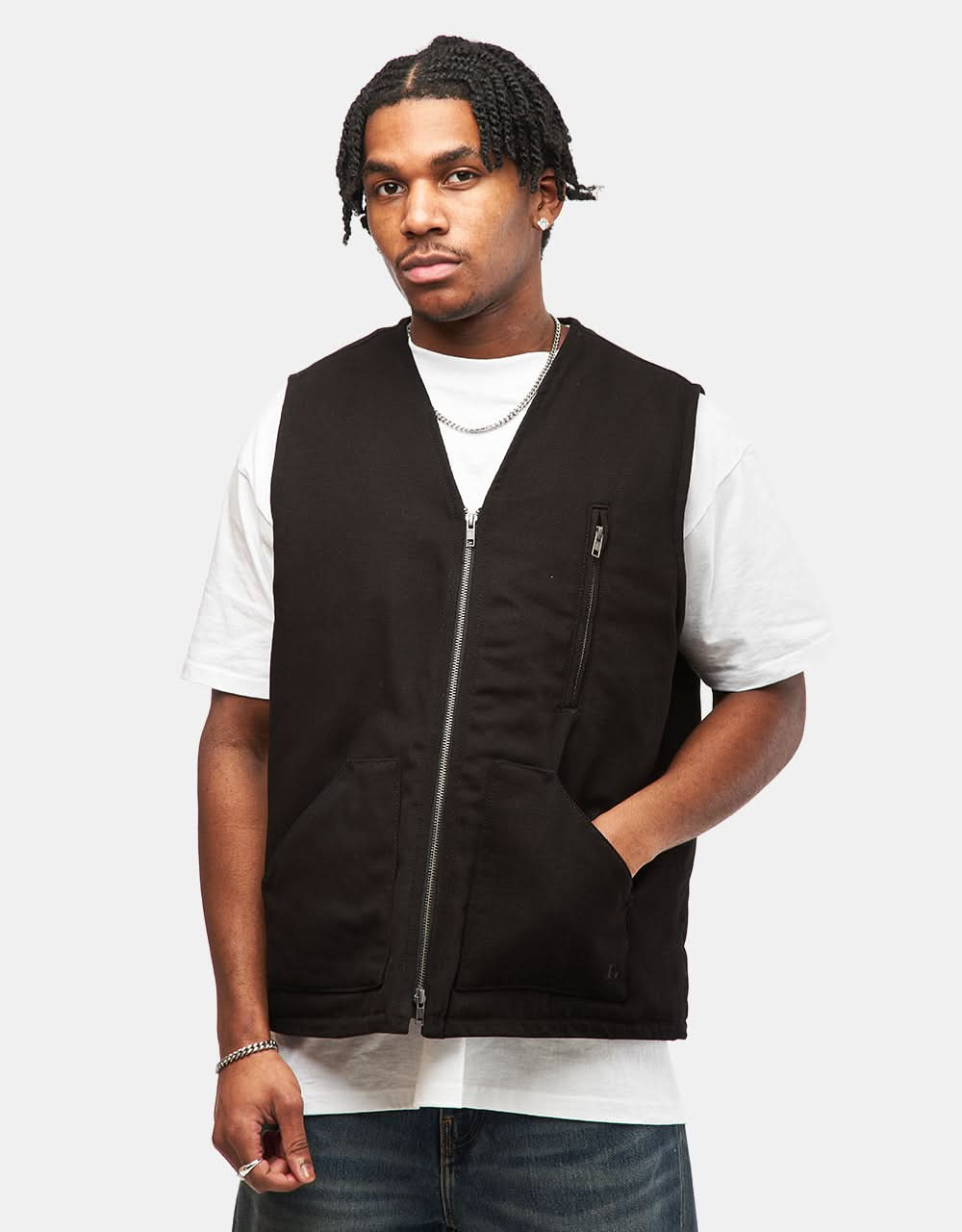 Route One Workwear Vest - Black