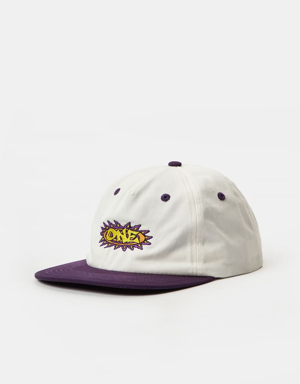 Route One Twisted Unstructured Strapback Cap - Raw/Moderate Purple