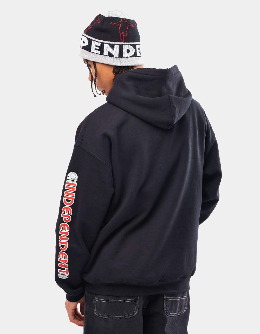 Hockey x Independent Half Mask Indy Pullover Hoodie – Schwarz