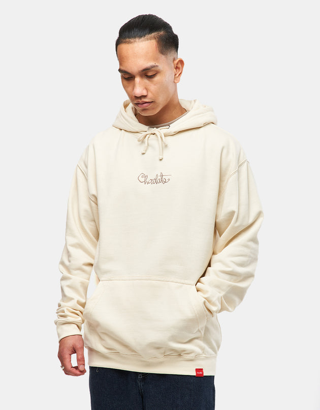 Sudadera con capucha y texto bordado Chocolate 94 - Bronceado