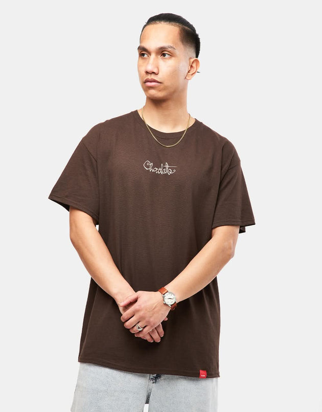 T-shirt Chocolate 94 Script - Chocolat noir