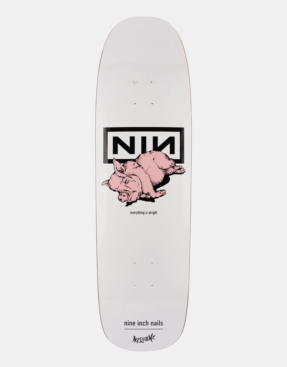 Welcome x Nine Inch Nails Pig on Golem Skateboard Deck - 9.25"