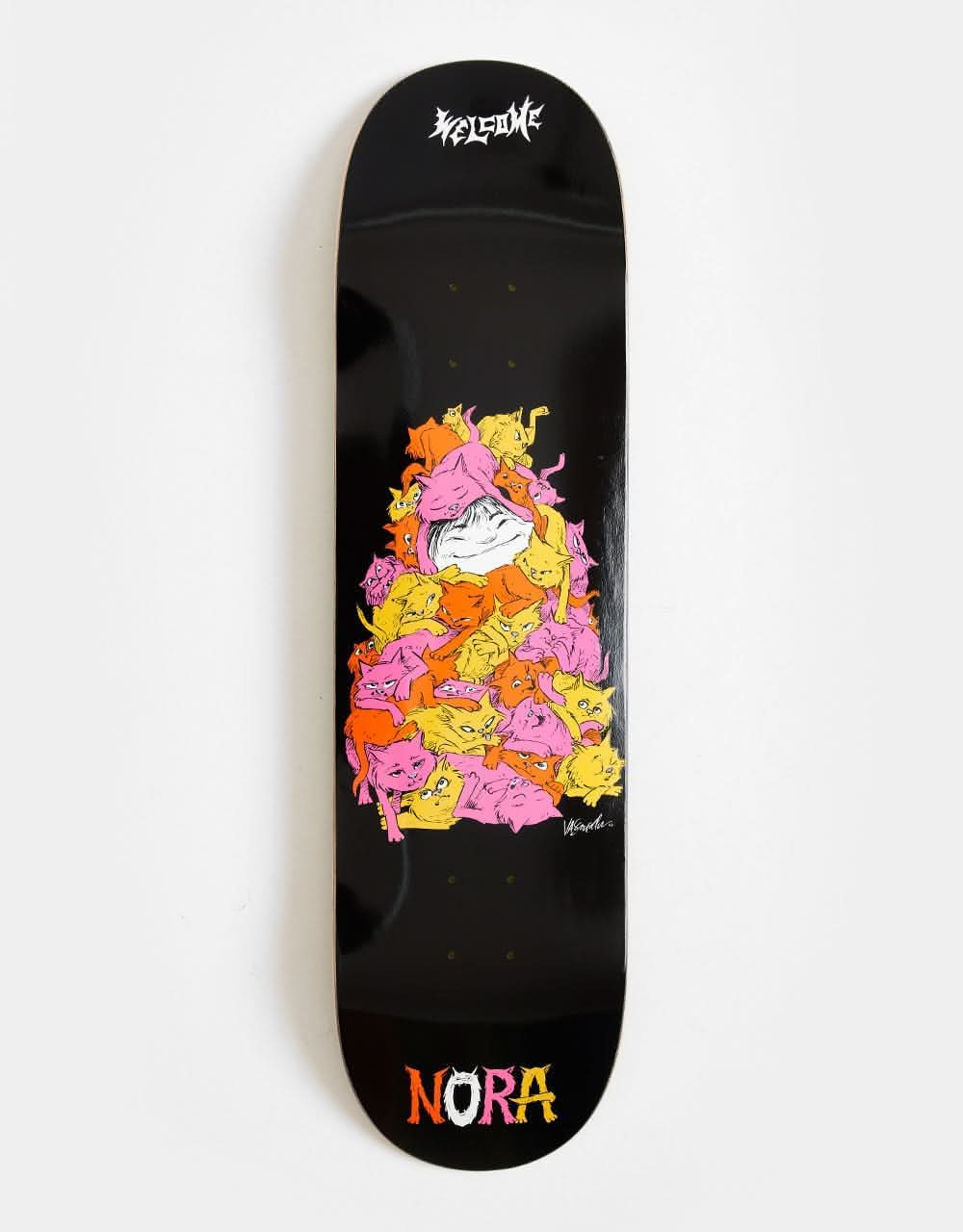 Welcome Nora Purr Pile on Popsicle Skateboard Deck - 8.25"