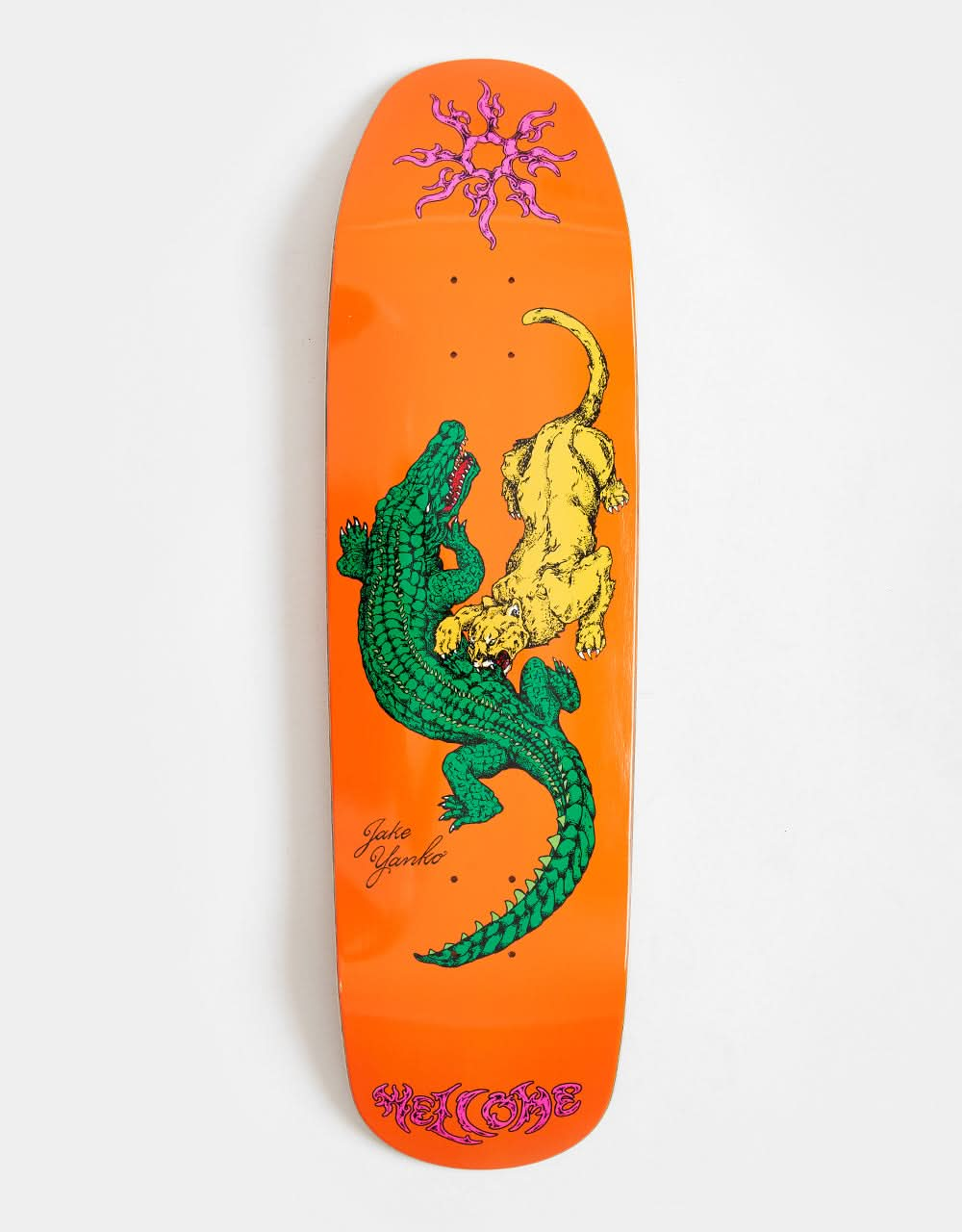 Welcome Yanko Swamp Fight on Panther Skateboard Deck - 9"