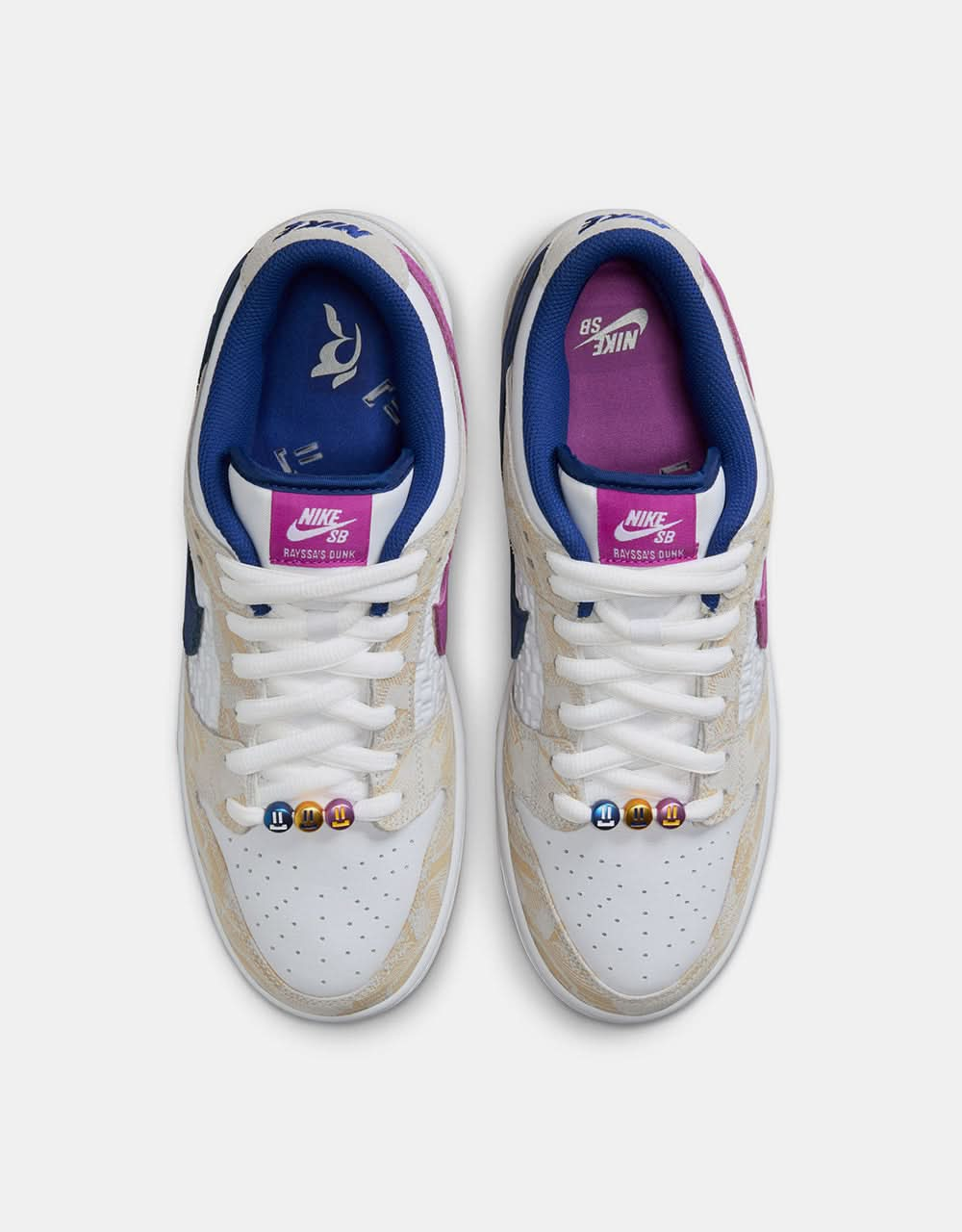 Nike SB 'Rayssa' Dunk Low Premium QS Chaussures de skate - Platine pur/Bleu royal profond/Violet vif/Blanc/Jaune gomme