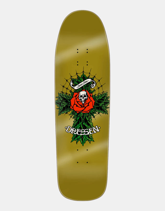 Planche de skateboard en forme de deux Santa Cruz Dressen Rose Cross - 9,31"