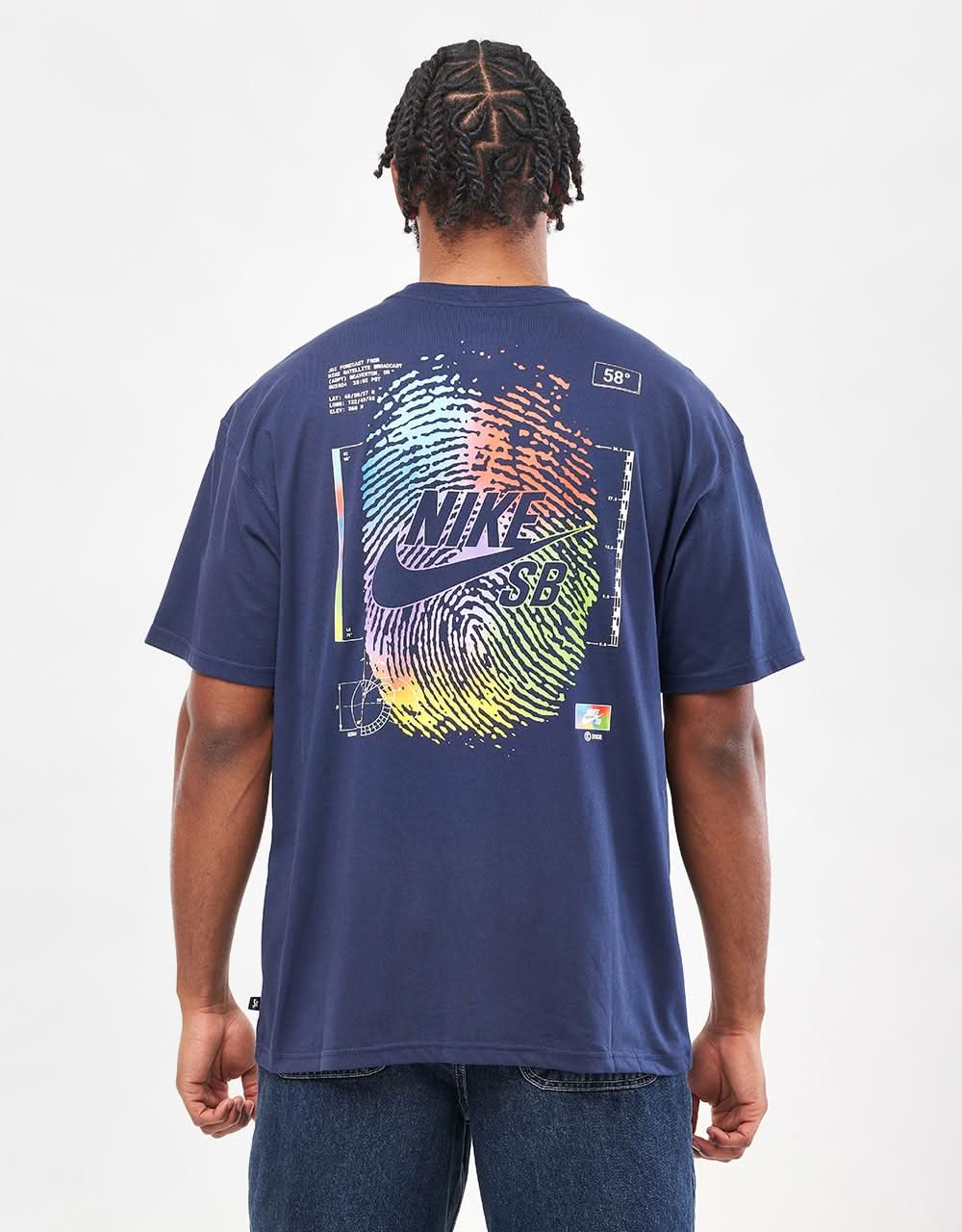 Camiseta Nike SB Thumbprint - Azul marino medianoche