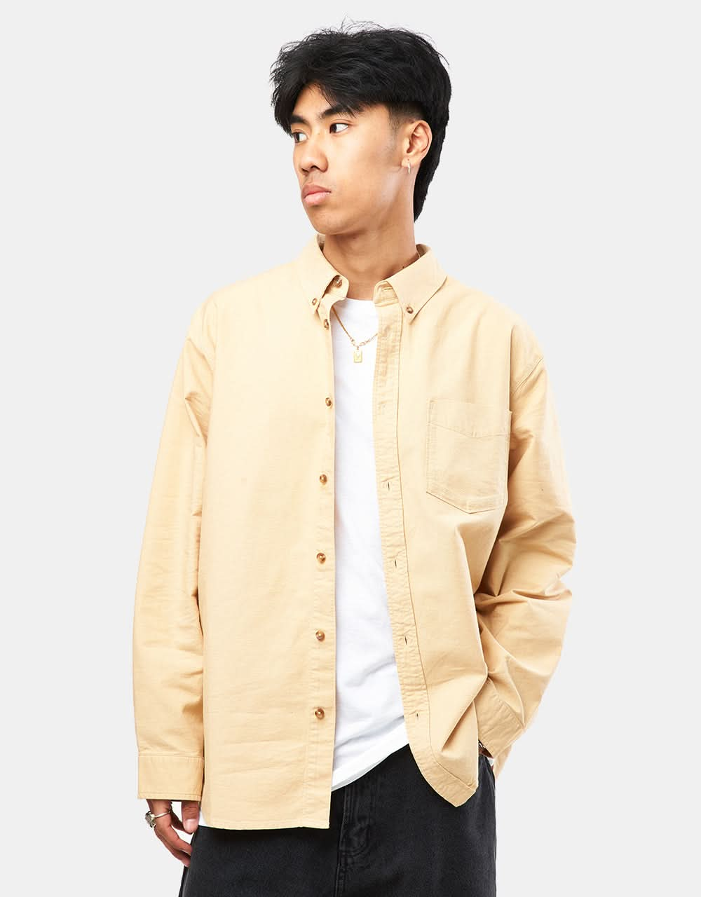 Nike SB Oxford Buttondown Shirt - Sesame/Sesame/Sesame