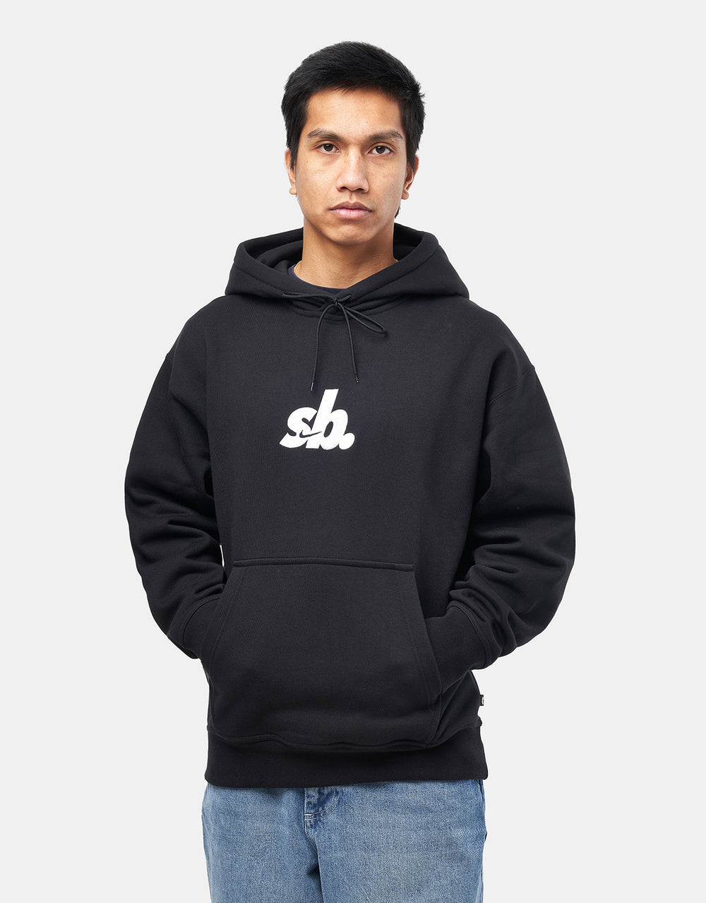 Nike SB Lowercase Logo EMB Pullover Hoodie - Black/White