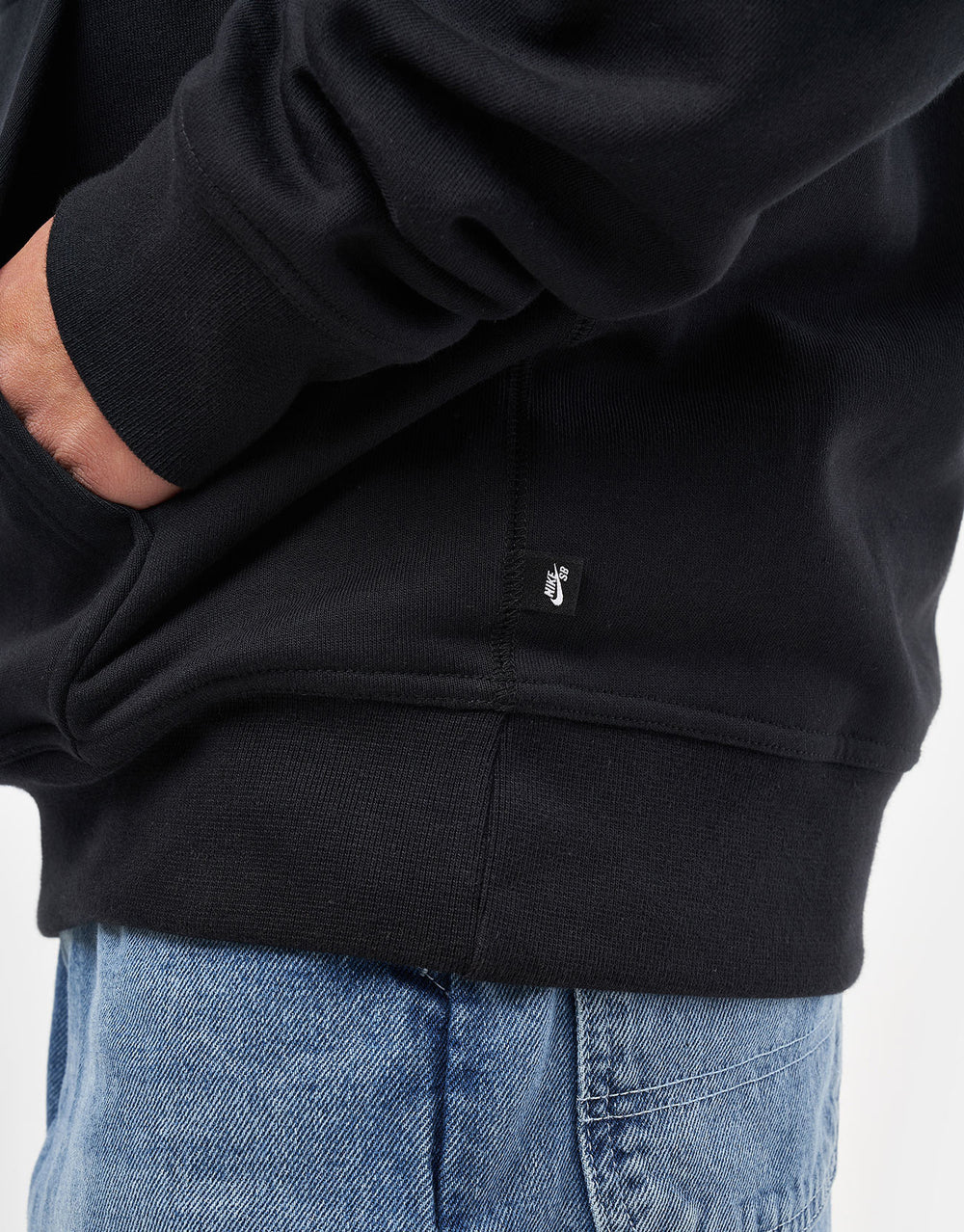 Nike SB Lowercase Logo EMB Pullover Hoodie - Black/White